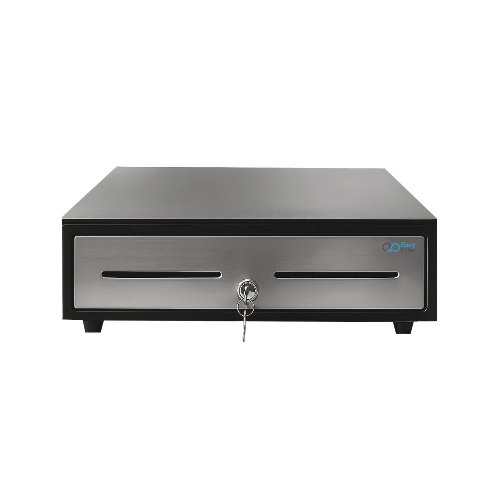 ลิ้นชักเก็บเงิน EASYPRINT รุ่น CD-410 สีดำ 4 ช่องธนบัตรขนาดใหญ่ 4 ช่องเหรียญ RJ11 12/24V_1
